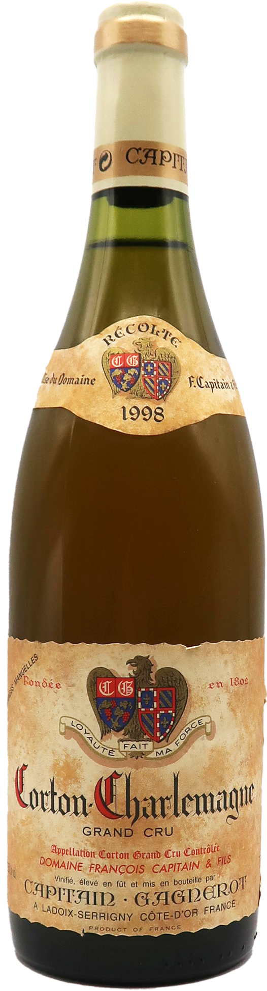 Corton-Charlemagne 1998 Domaine Capitain Gagnerot