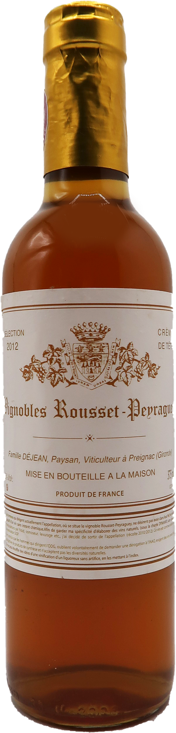 Crème de Tête 2012 - Vignobles Rousset Peyraguey - 37,5cl