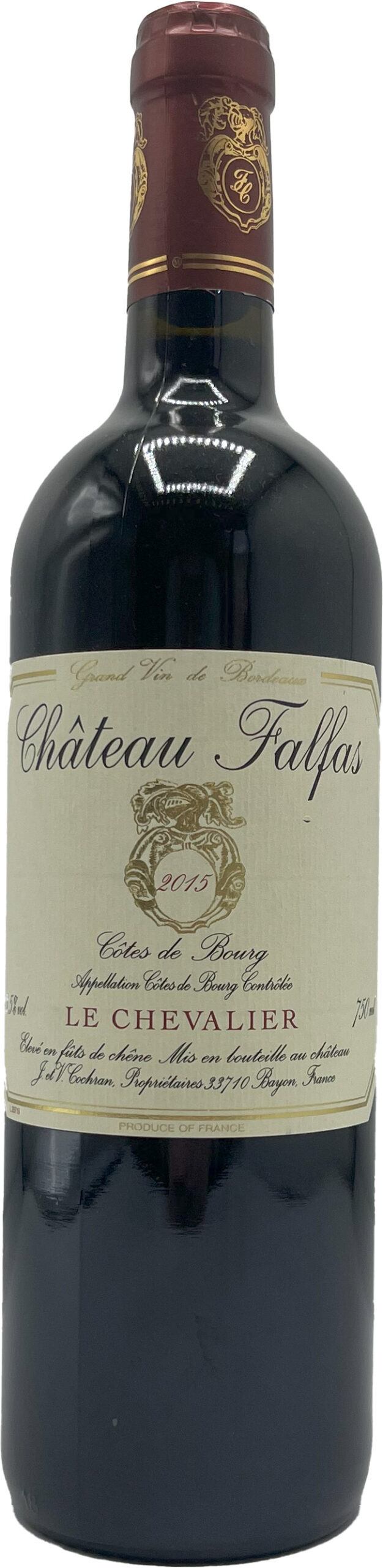 Le Chevalier 2015 - CHâteau Falfas - Côte de Bourg.png